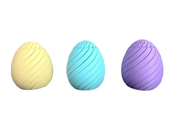 Solid Color Spiral Fidget Egg