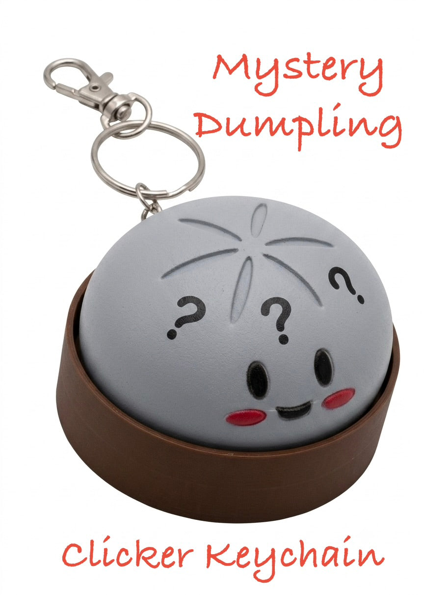 Dumpling Clicker Fidget Keychain