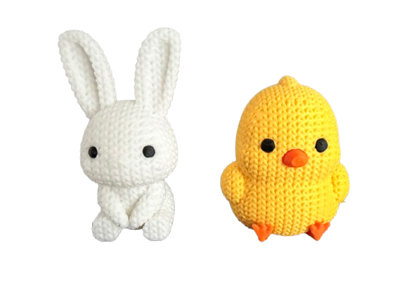 Easter "Knitted" Figurines