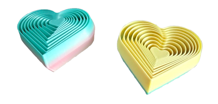 Rainbow Collapsible Heart Fidgets