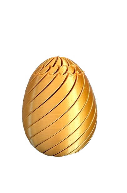 Silk Gold Spiral Fidget Egg