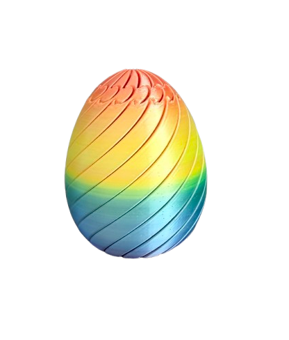 Silk Rainbow (Vibrant) Spiral Egg Fidget